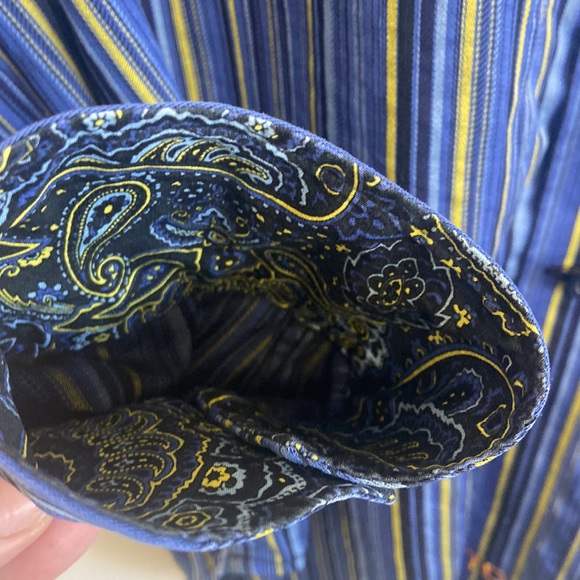 Thomas Dean striped button down 100% cotton shirt - Picture 5 of 6